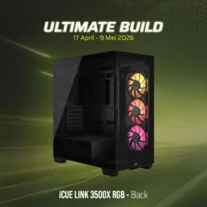JualCorsair iCue LINK 3500X RGB | E-ATX PC Case Mid Tower with 3 RGB Fans – BLACK (CC-9011280-WW)