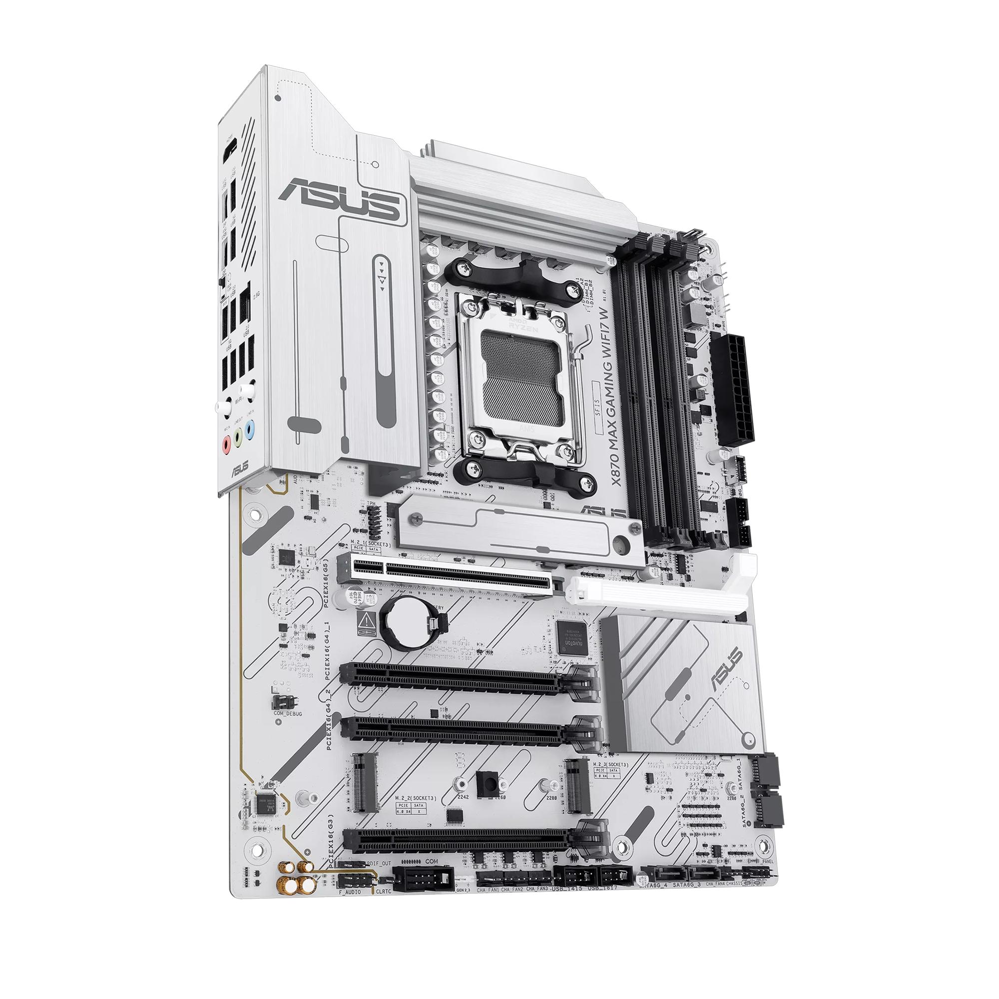 ASUS X870 MAX GAMING WIFI7 W (Socket AM5, AMD X870, DDR5) - WHITE - Image 3