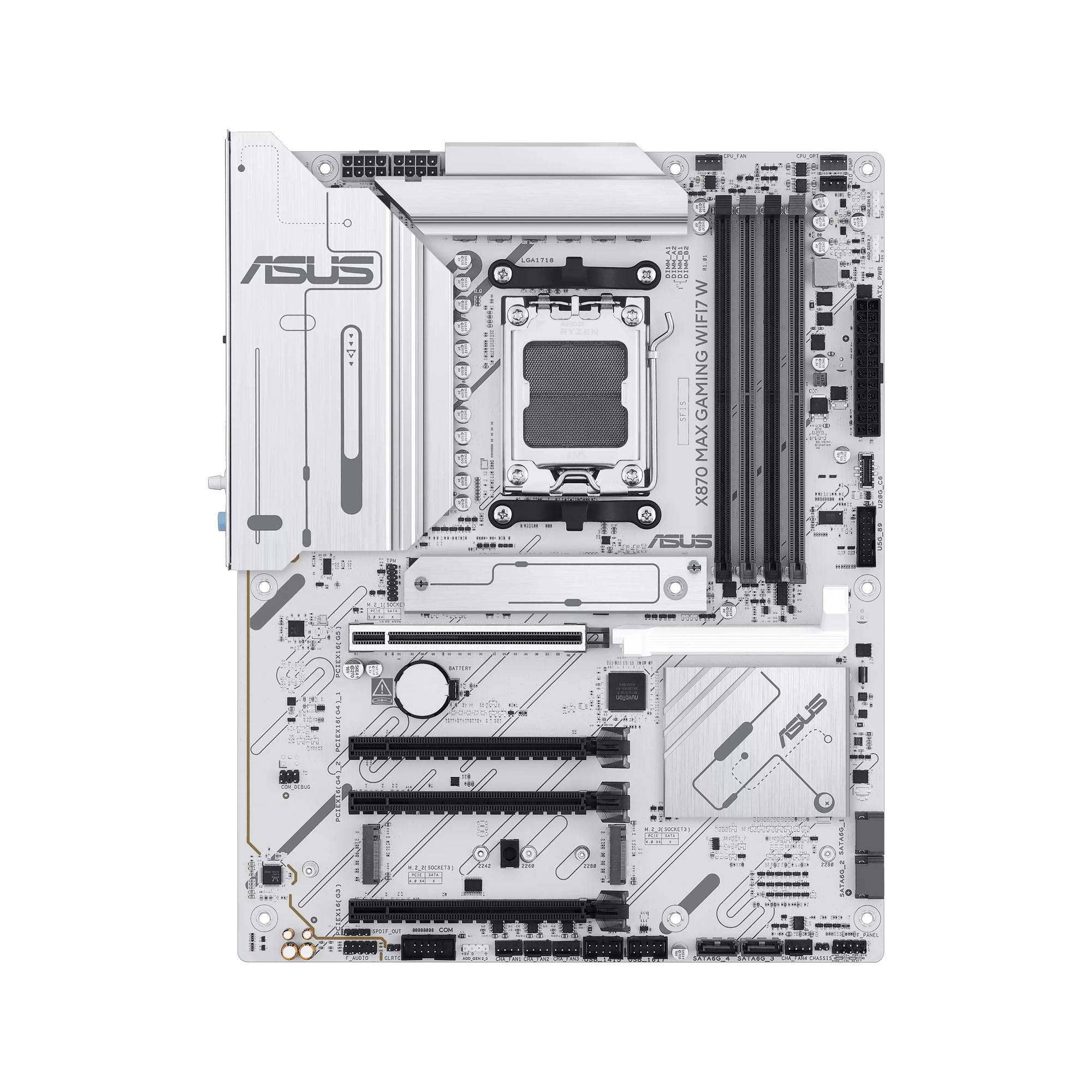 ASUS X870 MAX GAMING WIFI7 W (Socket AM5, AMD X870, DDR5) - WHITE - Image 2