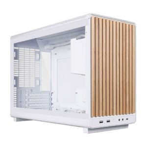 JualLian Li A3 mATX Wood Glass Edition | PC Case With Left Side Tempered Glass – White
