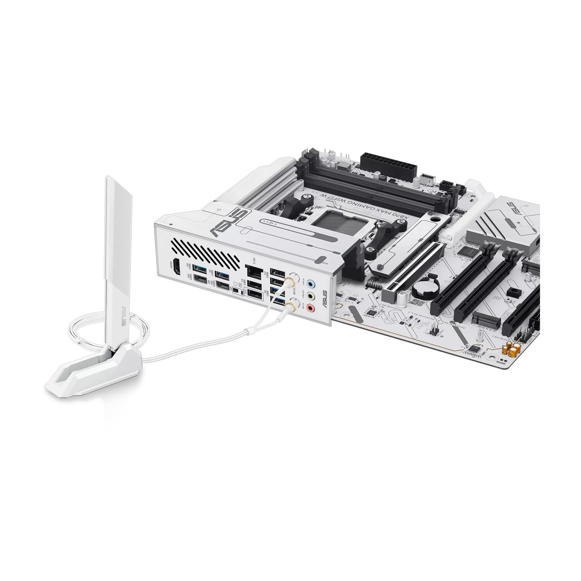 ASUS X870 MAX GAMING WIFI7 W (Socket AM5, AMD X870, DDR5) - WHITE - Image 4