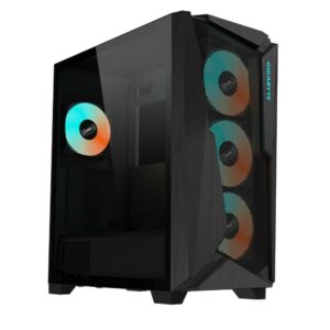GIGABYTE C301 Glass - Casing PC Gaming E-ATX Included 3 ARGB Fan - Black