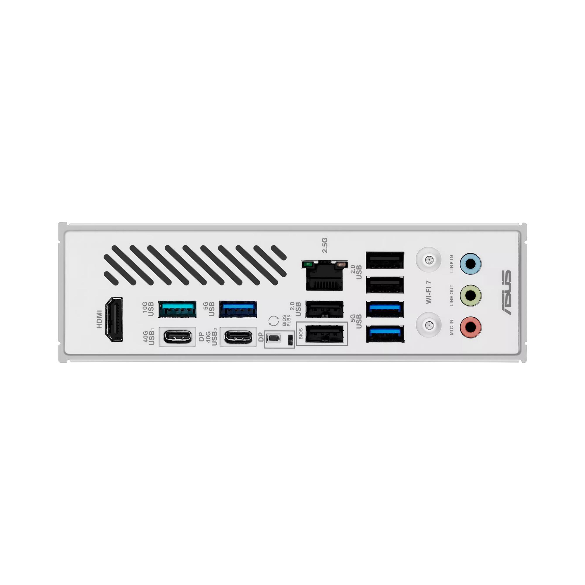 ASUS X870 MAX GAMING WIFI7 W (Socket AM5, AMD X870, DDR5) - WHITE - Image 5