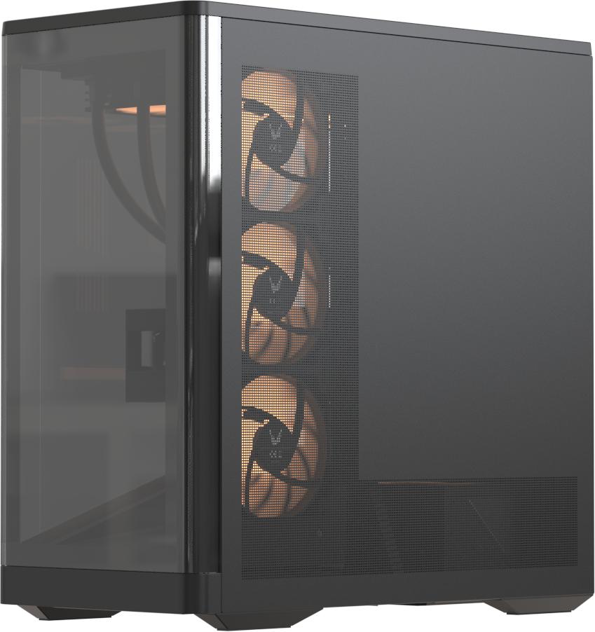 Formula V-Line Crystal U9 PA - E-ATX PC Case Include 4 FAN ARGB PWM - Black - Image 5