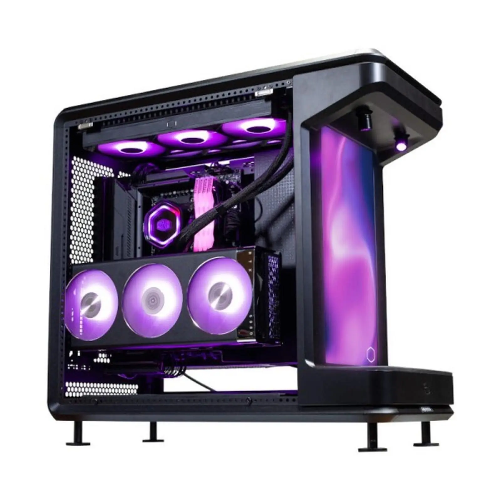 CoolerMaster Masterframe 360 Stage LCD | ATX PC Case Mid Tower - BLACK