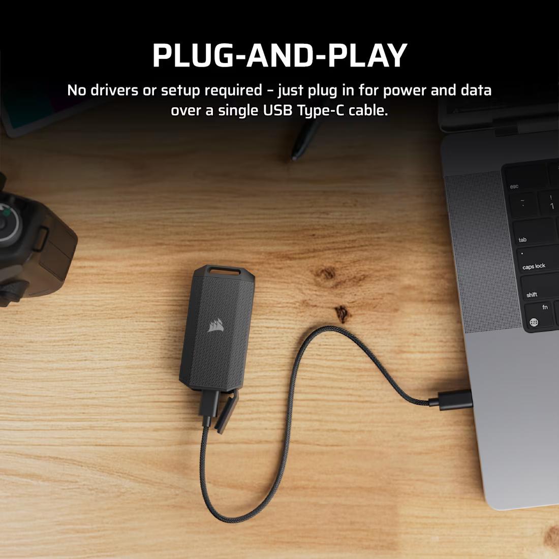 CORSAIR EX400U SURVIVOR - SSD External 1TB, USB4, IP55, USB 3.2 Type C - Image 5
