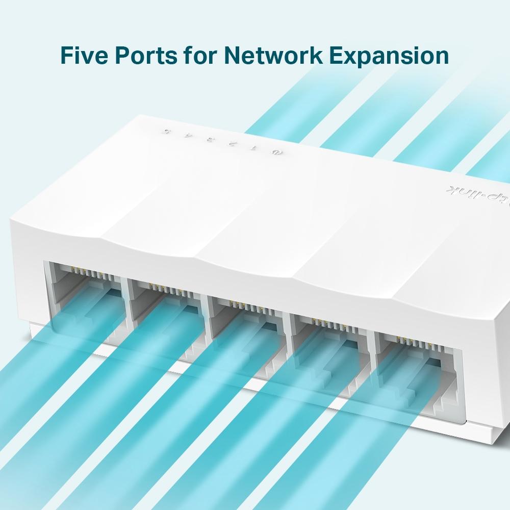 TP-LINK LS1005 5-Port 10/100Mbps Desktop Switch - Image 5