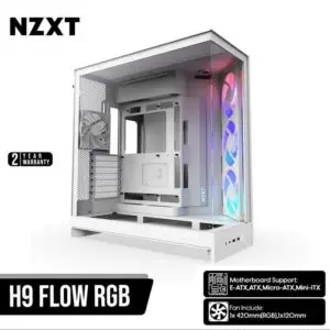 CASING NZXT H9 FLOW RGB Large Dual Chamber - Mid Tower E-ATX - WHITE