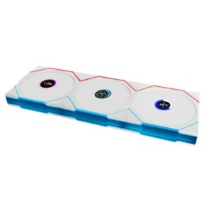 JualLian Li Uni Fan TL120R LCD Wireless &ndash; Fan Casing 120mm Reverse Blade Triple Pack &ndash; White
