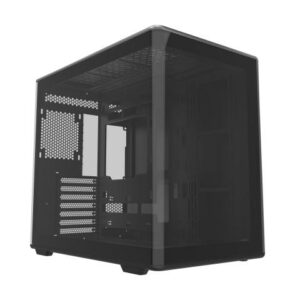 CoolerMaster Elite 600 | ATX Tempered Glass PC Case Include 2 PWM Fan - Black