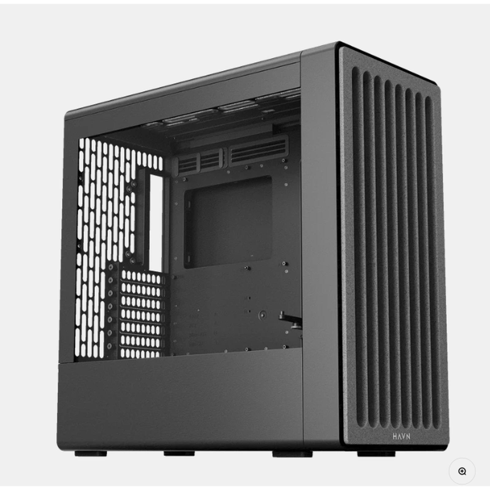 CASING HAVN BF 360 FLOW - Mid Tower E-ATX PC Case Include 3 Fan - Black