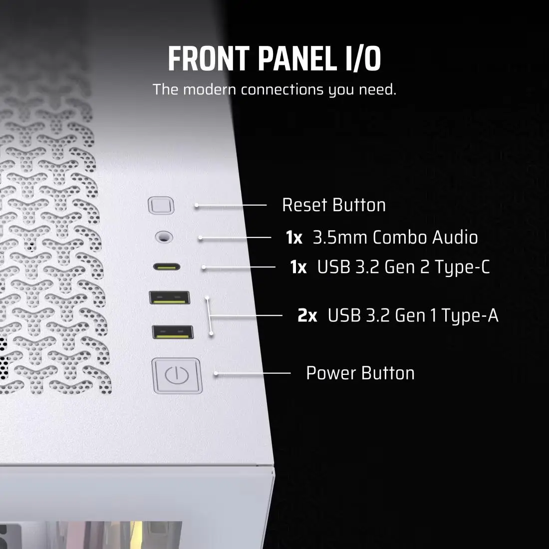 Corsair iCue LINK 3500X RGB | E-ATX PC Case Mid Tower with 3 RGB Fans - WHITE (CC-9011281-WW) - Image 7
