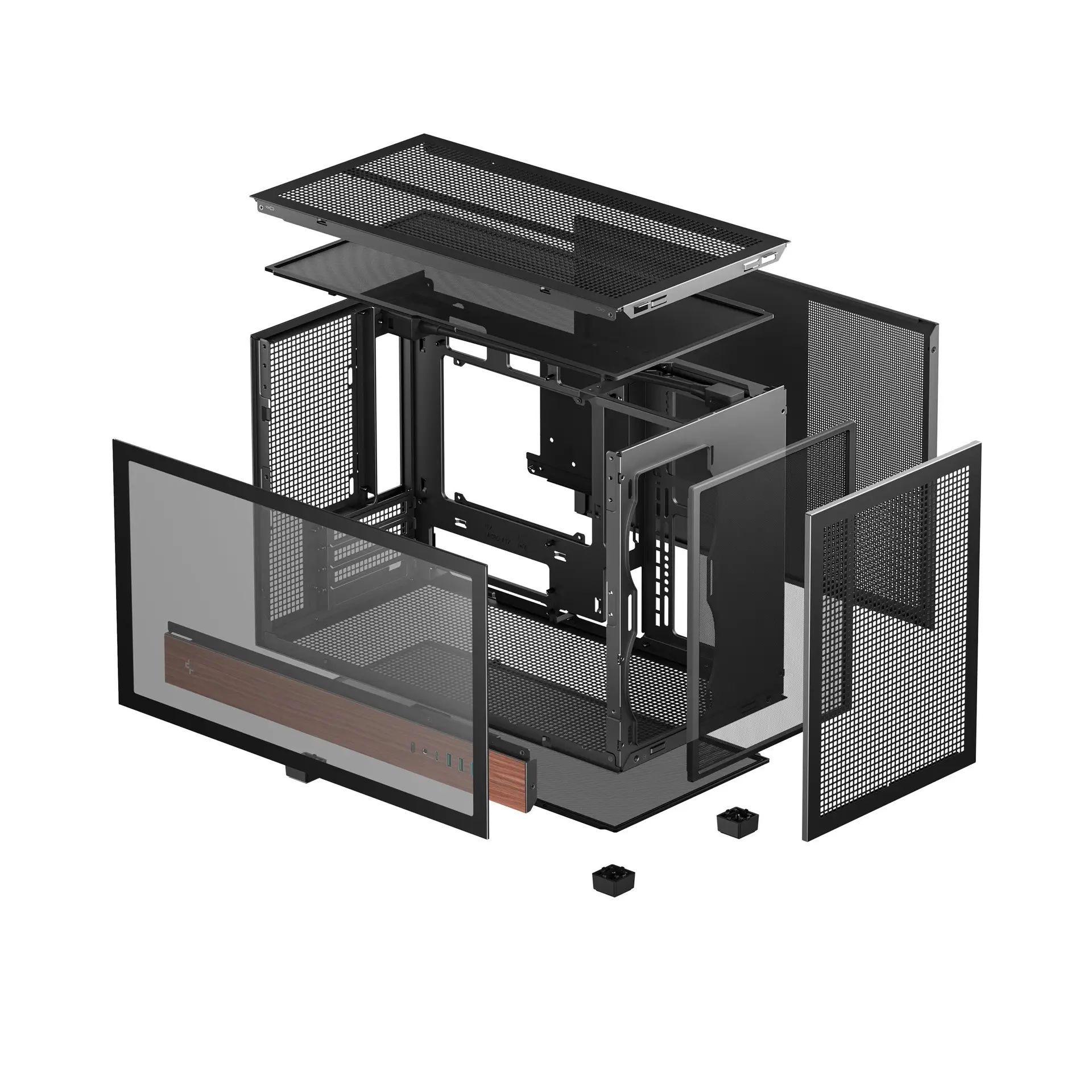 Casing DEEPCOOL CH260 / CH-260 WOOD M-ATX PC Case - BLACK - Image 7