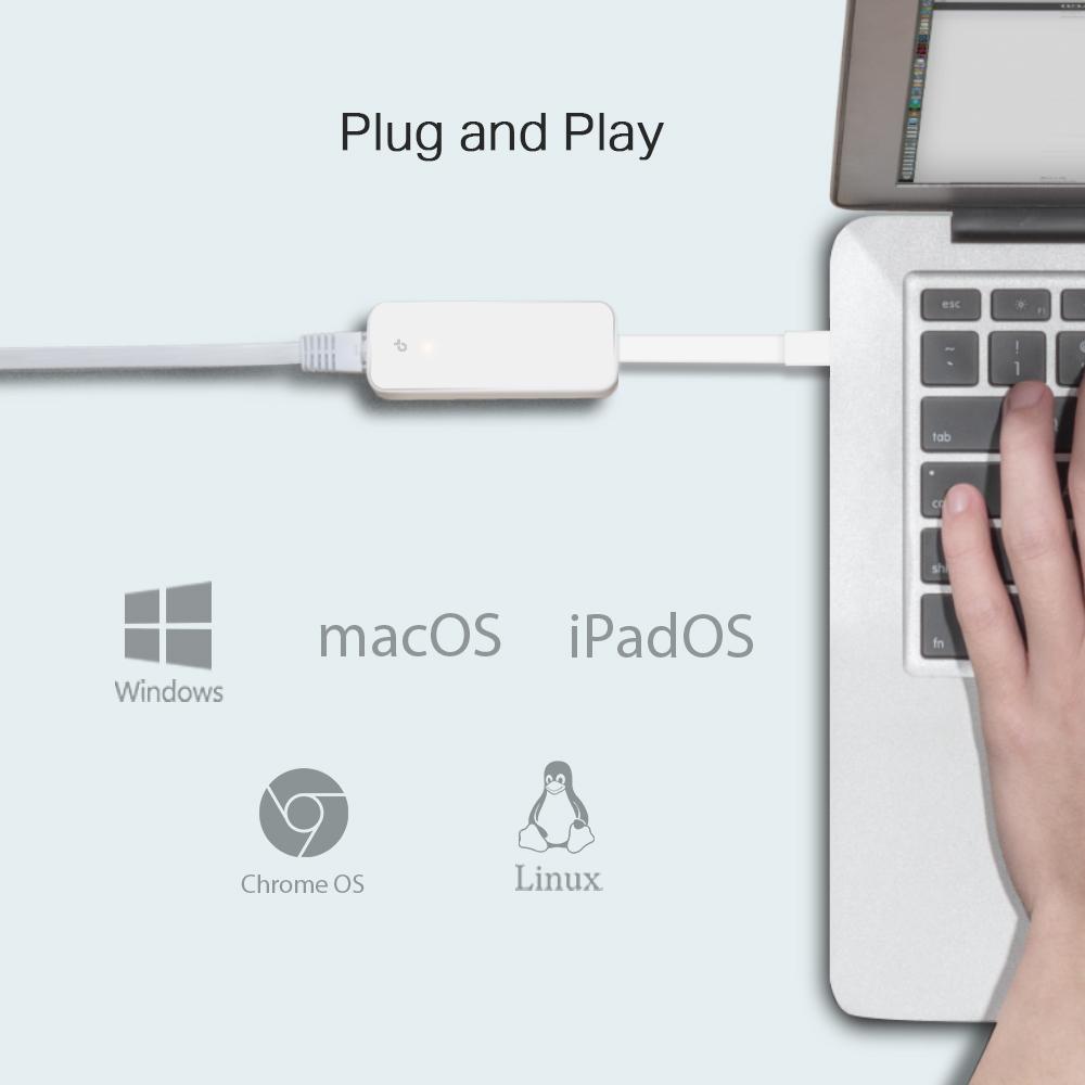 TP-LINK UE300C USB Type-C to RJ45 Gigabit Ethernet Network Adapter - Image 4