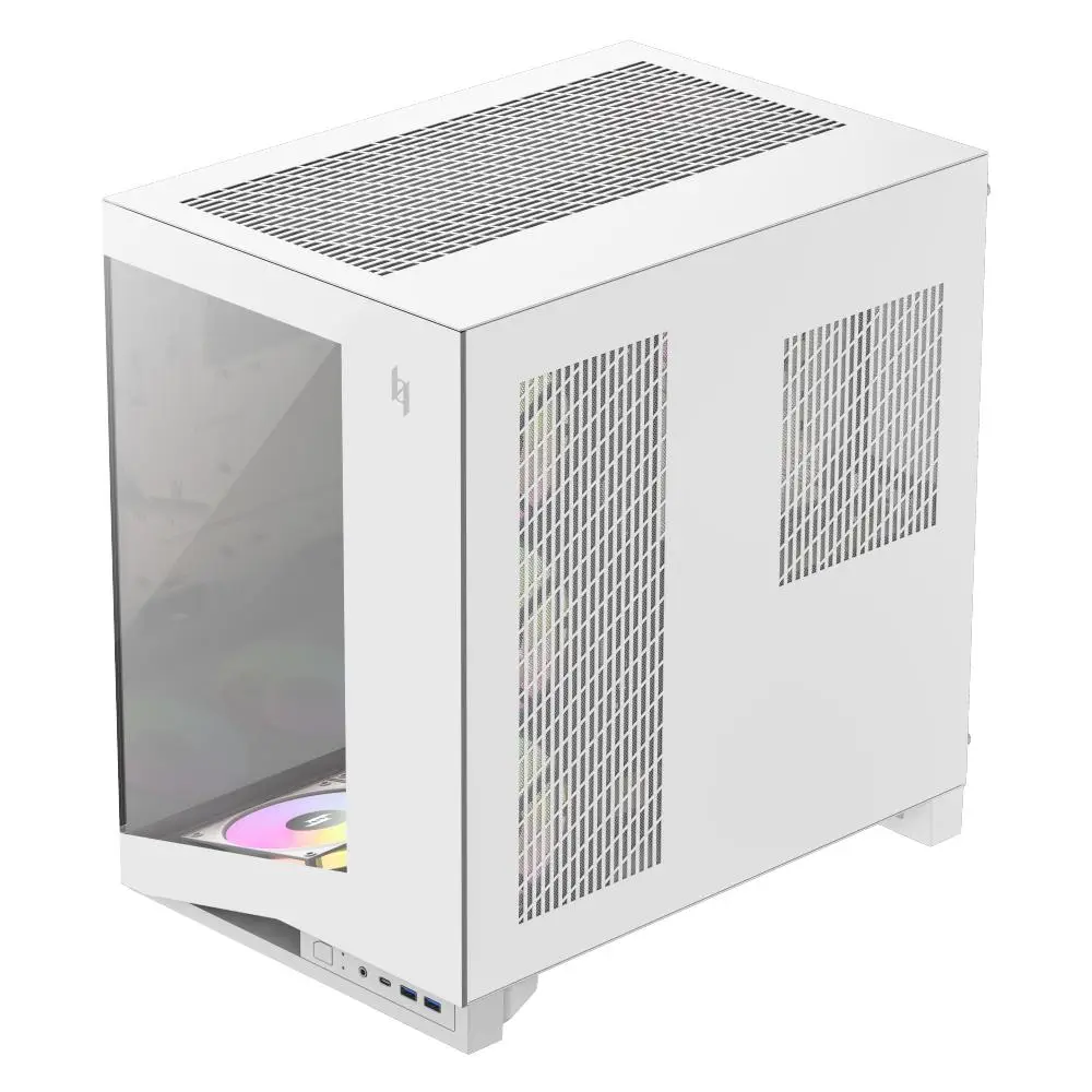 Casing GAMEMAX NEX C56 Dual Chamber ATX 7 ARGB PWM Fan Tempered Glass - White - Image 7