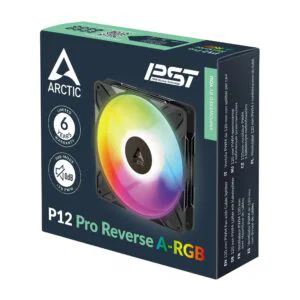 JualARCTIC P12 Pro Reverse A-RGB &ndash; 120mm A-RGB PWM Fan With Cable Splitter Single Pack &ndash; Black