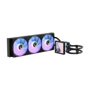 JualFormula V-Line Ice Jet Vision 360 | AIO Liquid Cooling with 3.95″ Customizable LCD Display – BLACK