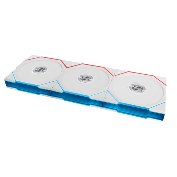 Lian Li Uni Fan TL120R LCD Wireless - Fan Casing 120mm Reverse Blade Triple Pack - White - Image 2
