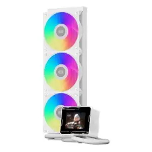 JualPCCOOLER / PC COOLER GT360M ARGB Display AIO Liquid Cooler – WHITE