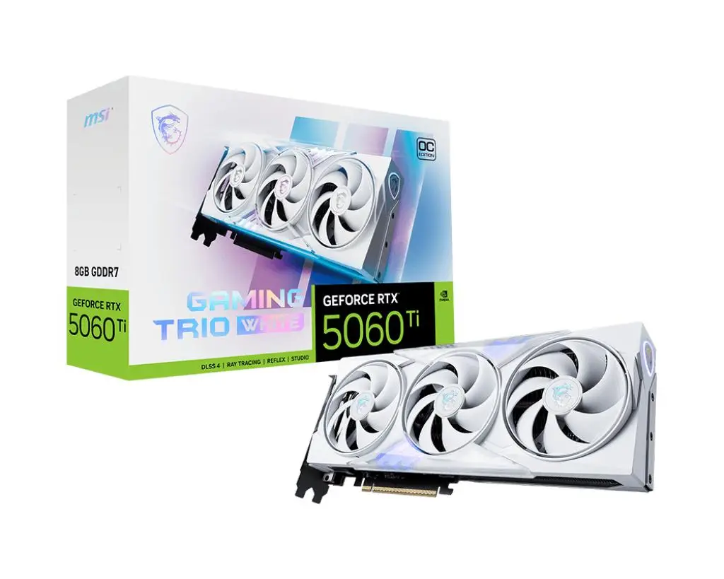 MSI GeForce RTX 5060 Ti 8G GAMING TRIO OC 8GB GDDR7 - WHITE