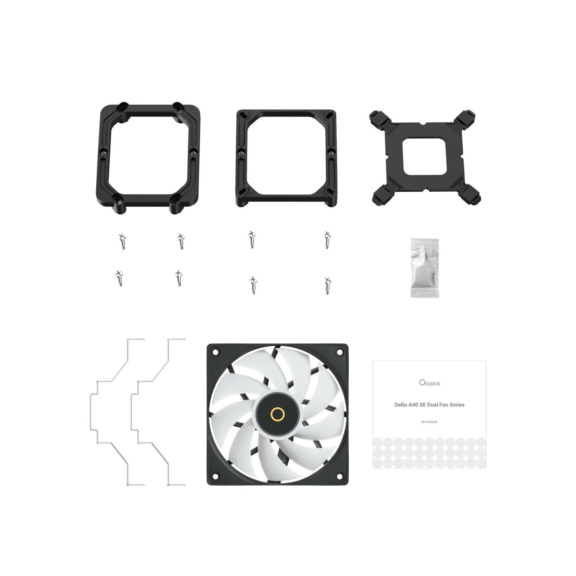 OCYPUS Delta A40 SE Dual Fan ARGB 4 Heatpipes Single Tower Air Cooler - BLACK - Image 8