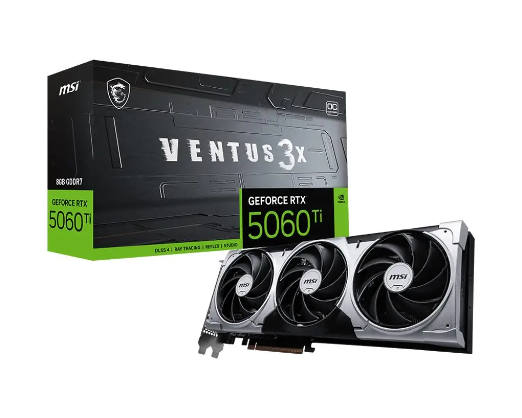 MSI GeForce RTX 5060 Ti 8G VENTUS 3X OC 8GB GDDR7