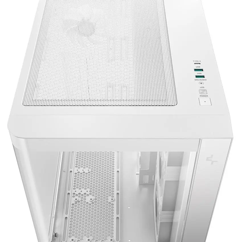 Casing DEEPCOOL CG530U 4F WH - Panoramic Curved ATX PC Case Include 4 Fan ARGB - WHITE - Image 5
