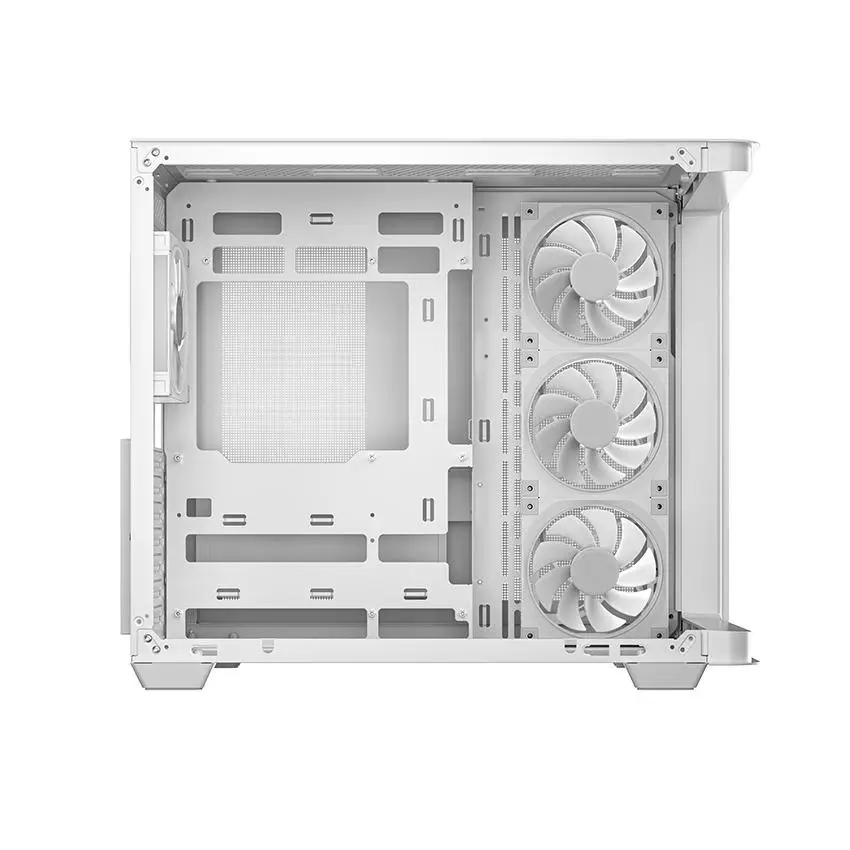 Casing DEEPCOOL CG530U 4F WH - Panoramic Curved ATX PC Case Include 4 Fan ARGB - WHITE - Image 3