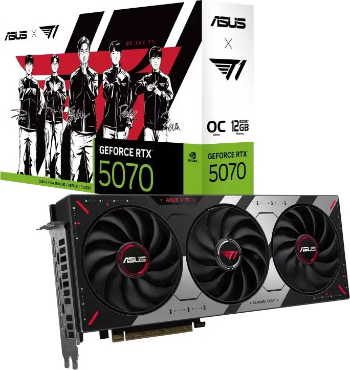 ASUS T1 GeForce RTX 5070 12GB GDDR7 OC GAMING - T1 EDITION