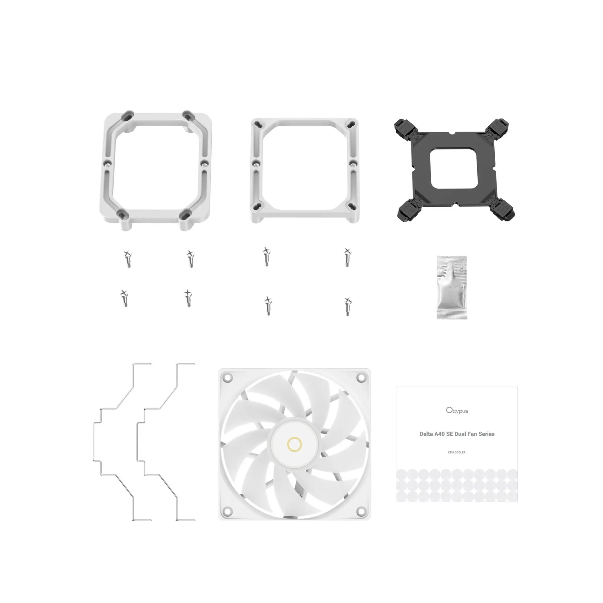 OCYPUS Delta A40 SE Dual Fan ARGB 4 Heatpipes Single Tower Air Cooler - WHITE - Image 8