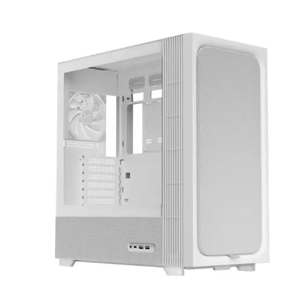 TRYX FLOVA F50 Mid Tower ATX PC Case Tempered Glass - WHITE