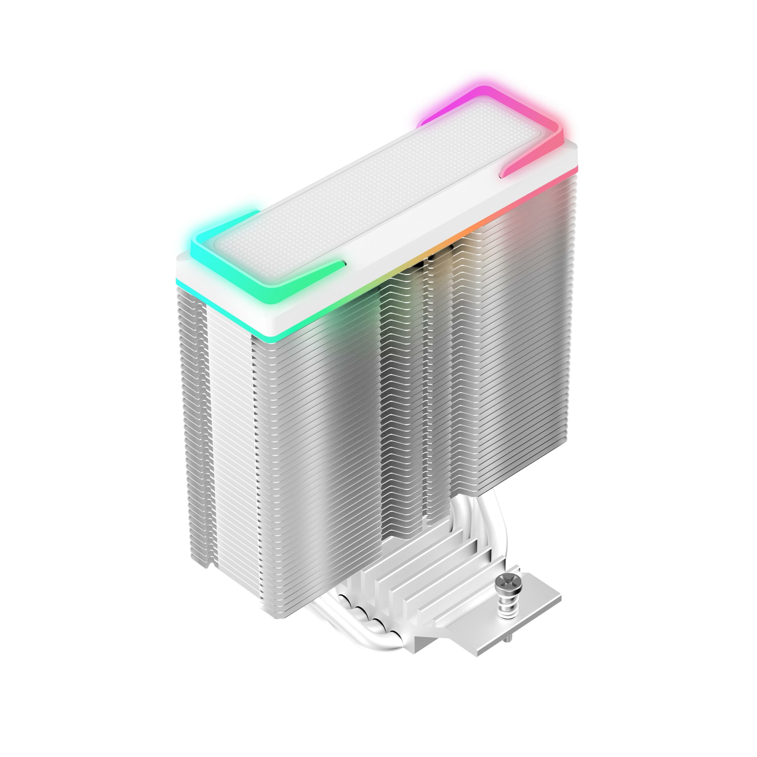 OCYPUS Delta A40 SE Dual Fan ARGB 4 Heatpipes Single Tower Air Cooler - WHITE - Image 5