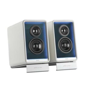JualEDIFIER QR65 Desktop Active Monitor with GaN Charger 65W Bluetooth V5.3 Hi-Res Audio &ndash; White