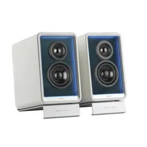 JualEDIFIER QR65 Desktop Active Monitor with GaN Charger 65W Bluetooth V5.3 Hi-Res Audio – White
