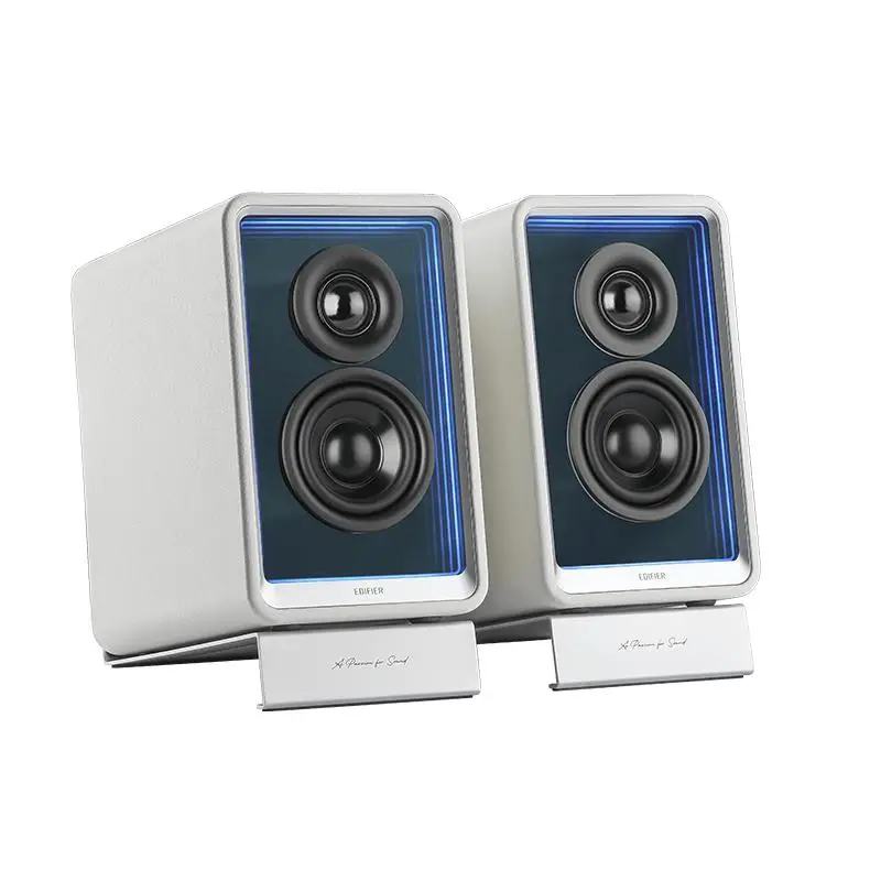 EDIFIER QR65 Desktop Active Monitor with GaN Charger 65W Bluetooth V5.3 Hi-Res Audio - White