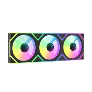 JualFan Casing OCYPUS GAMMA F36 ARGB Triple Fan 360mm | Infinity Mirror PWM Modular PC Case Fan &ndash; Black