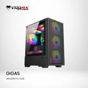 JualCASING VENOMRX GIGAS | M-ATX PC Case Include 3 FAN FRGB
