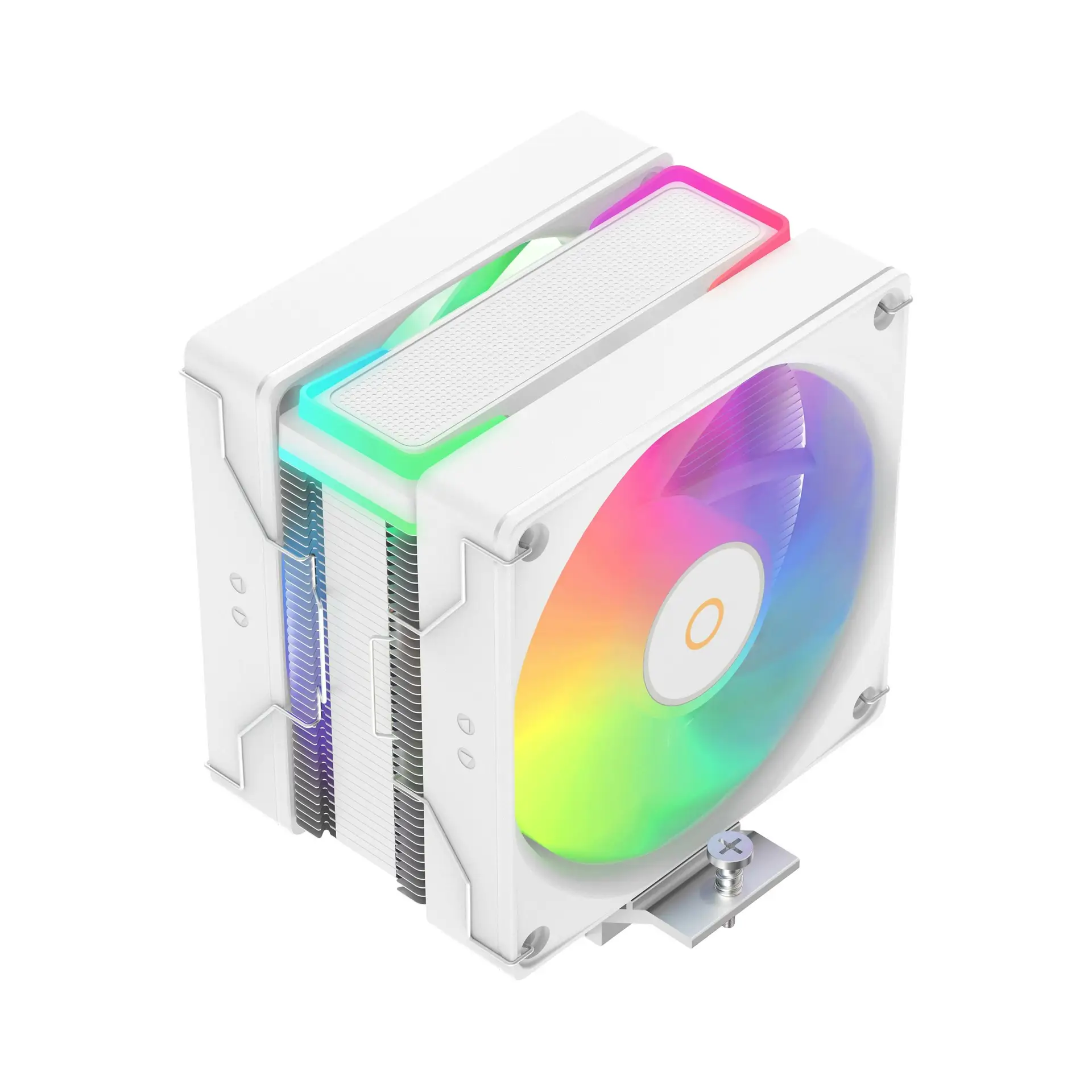 OCYPUS Delta A40 SE Dual Fan ARGB 4 Heatpipes Single Tower Air Cooler - WHITE