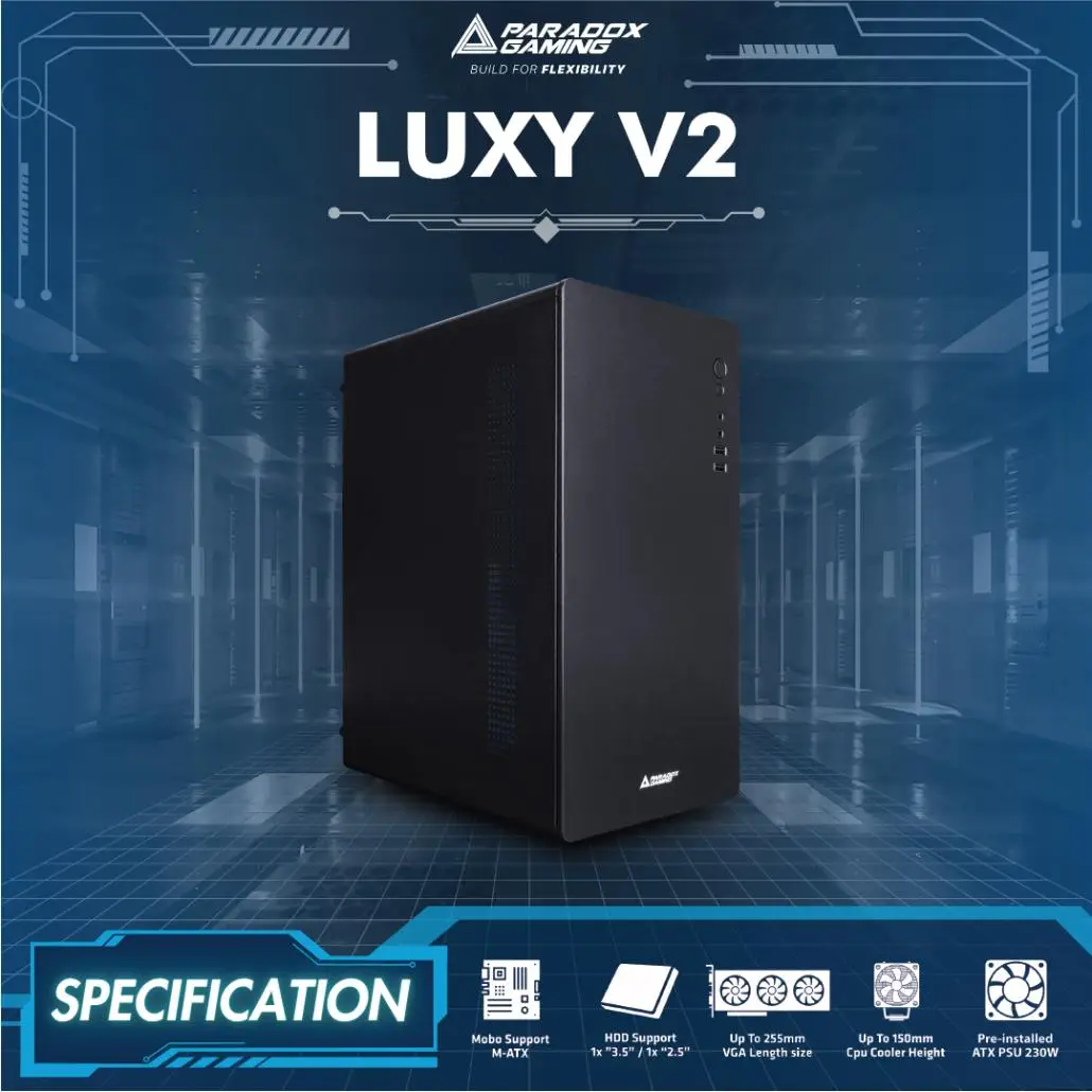CASING PARADOX GAMING LUXY V2 + PSU 230W - Image 2