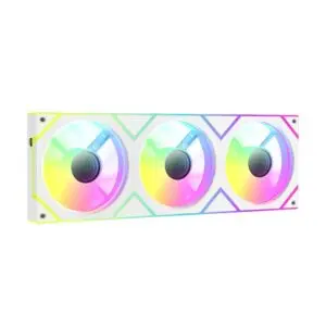 JualFan Casing OCYPUS GAMMA F36 ARGB Reverse Triple Fan 360mm | Infinity Mirror PWM Modular PC Case Fan &ndash; White