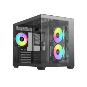 JualCasing OCYPUS GAMMA C54 ARGB | M-ATX PC Case Include 3 Fans ARGB &ndash; Black