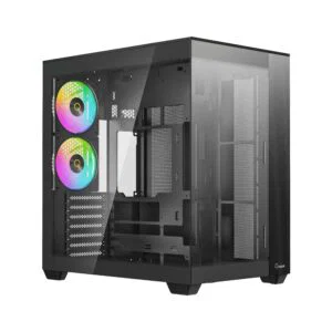 JualCasing OCYPUS DELTA C74 ARGB | ATX PC Case Panoramic View Include 2 Fans ARGB &ndash; Black