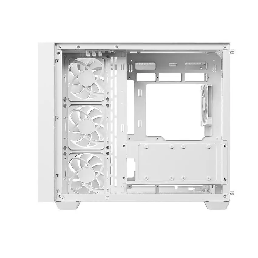 Casing DEEPCOOL CG530U 4F WH - Panoramic Curved ATX PC Case Include 4 Fan ARGB - WHITE - Image 4