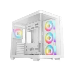 JualCasing DEEPCOOL CG530U 4F WH &ndash; Panoramic Curved ATX PC Case Include 4 Fan ARGB &ndash; WHITE