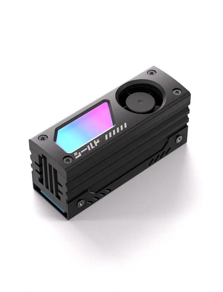 EZDIY-FAB Shield STARLIT M.2 Heatsink with Cooling Fan SSD - BLACK - Image 2