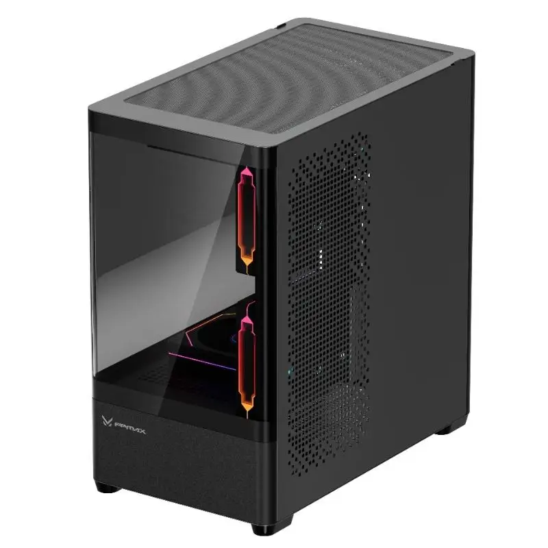 CASING FPMAX Diamond R4M Pro Luma - Micro ATX PC Case Include 3 FAN FRGB - Black - Image 5