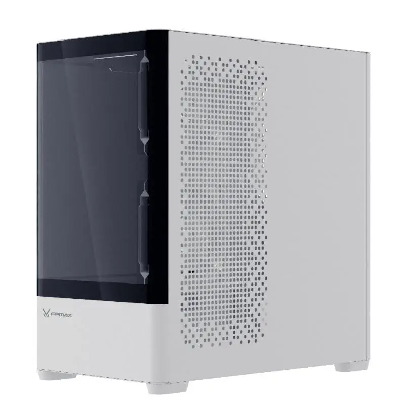 CASING FPMAX Diamond R4M Pro Luma - Micro ATX PC Case Include 3 FAN FRGB - White - Image 3