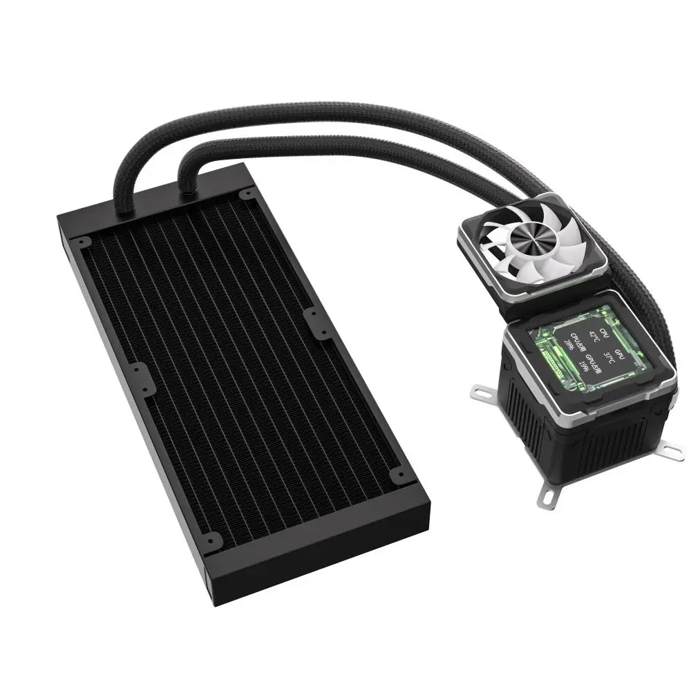 FPMAX ICE CORE L240 | AIO Liquid Cooler ARGB 240mm with Smart Display 2.73" - Black - Image 4