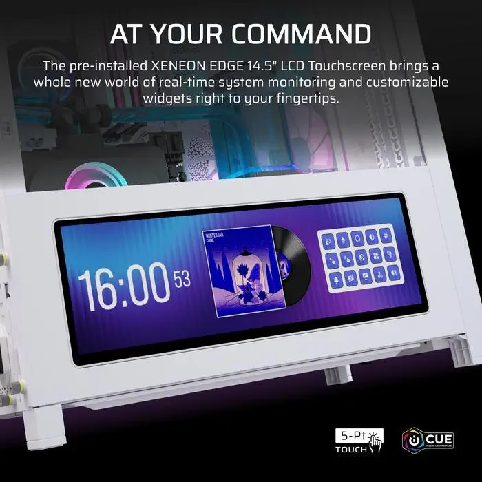 CASING CORSAIR FRAME 4000D LCD RS ARGB | E-ATX PC Case Include 4 Fan - WHITE - Image 4