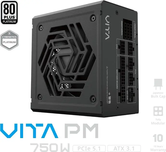 Power Supply VITA PM / VITA 750PM - ATX 3.1 PCIe 5.1 80+ PLATINUM Fully Modular